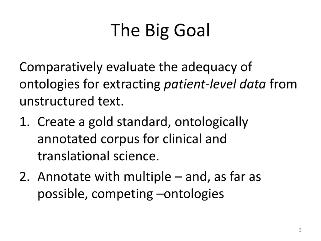 the big goal