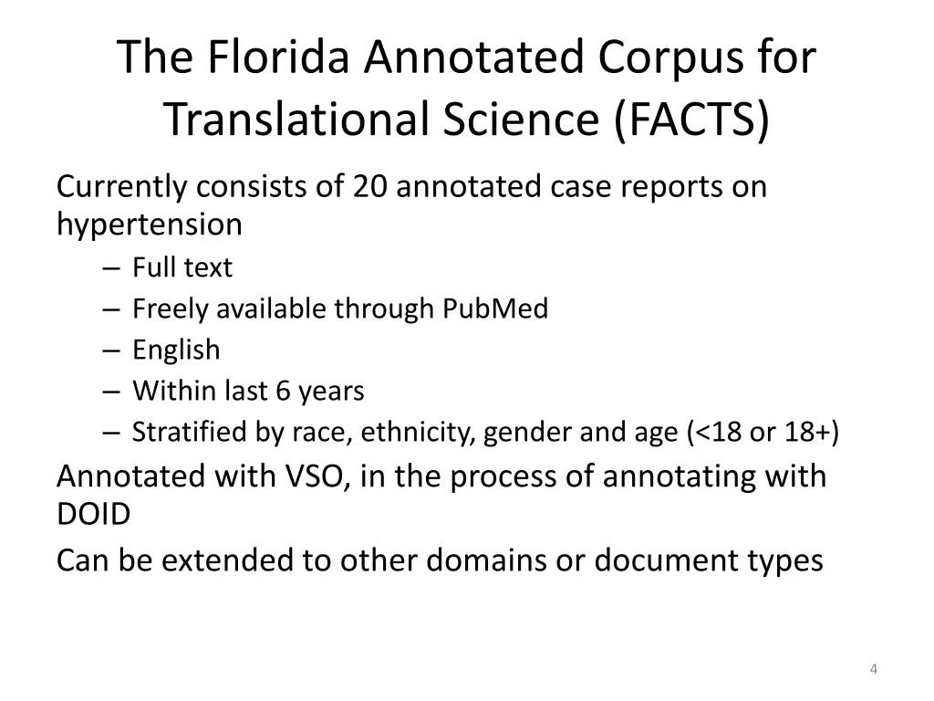 the florida annotated corpus for translational