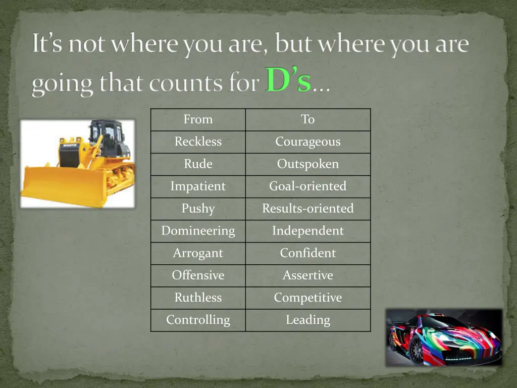 it s not where you are but where you are going