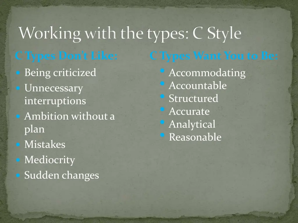 working with the types c style