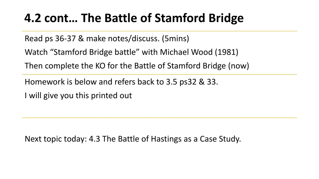 4 2 cont the battle of stamford bridge