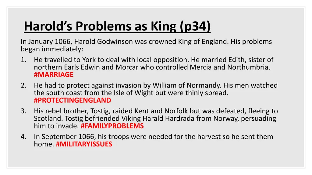 harold s problems as king p34