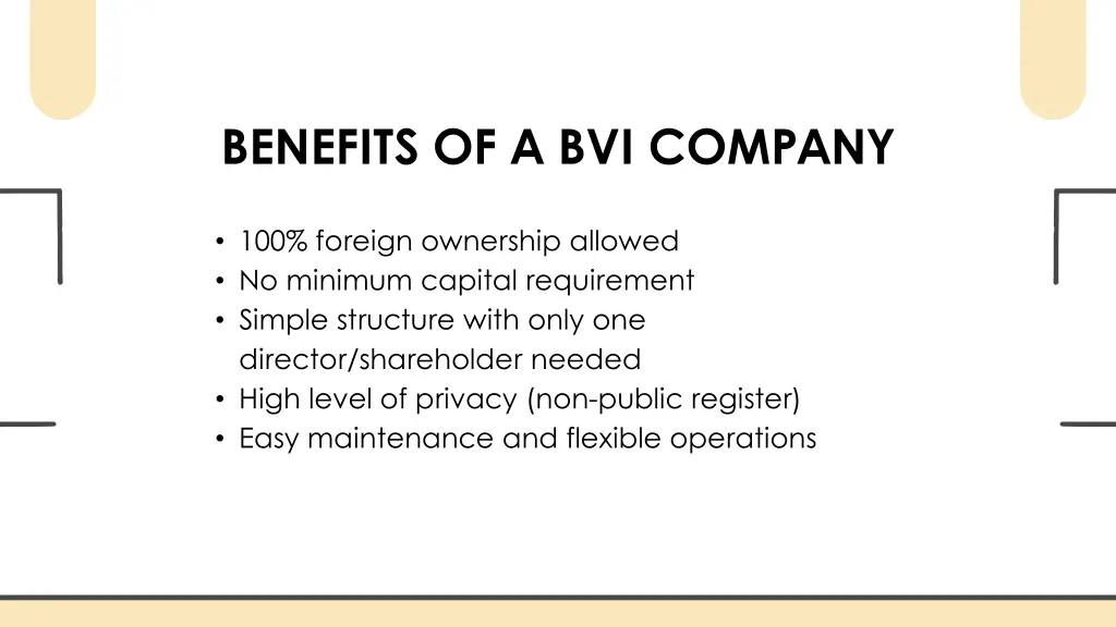 benefits of a bvi company