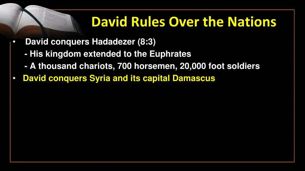david rules over the nations 12