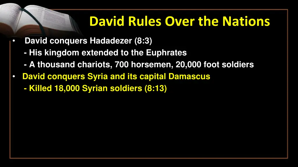 david rules over the nations 13