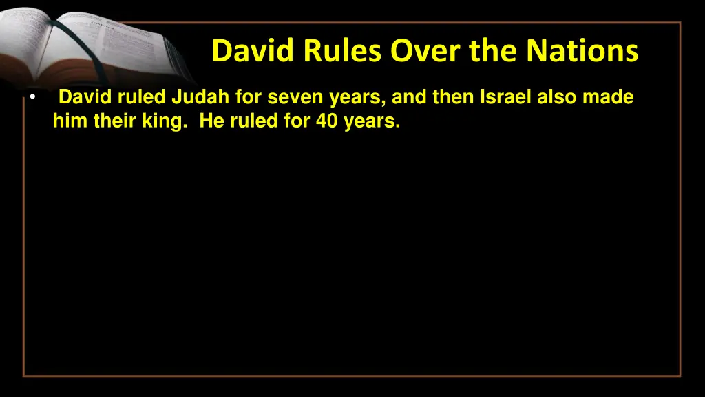 david rules over the nations