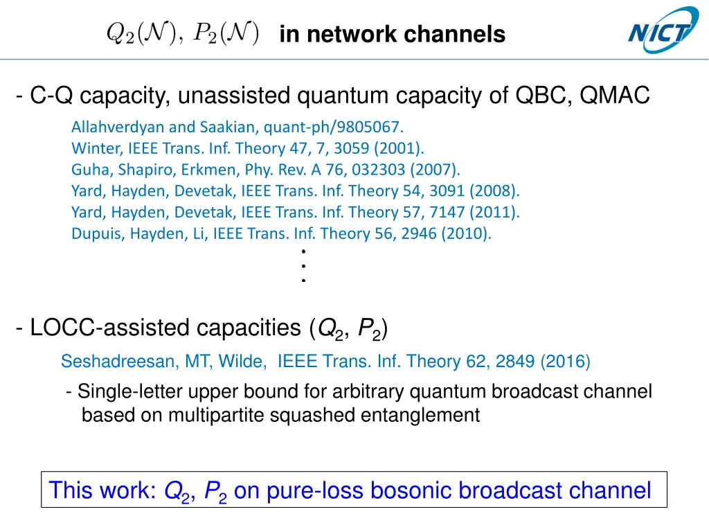 in network channels 1