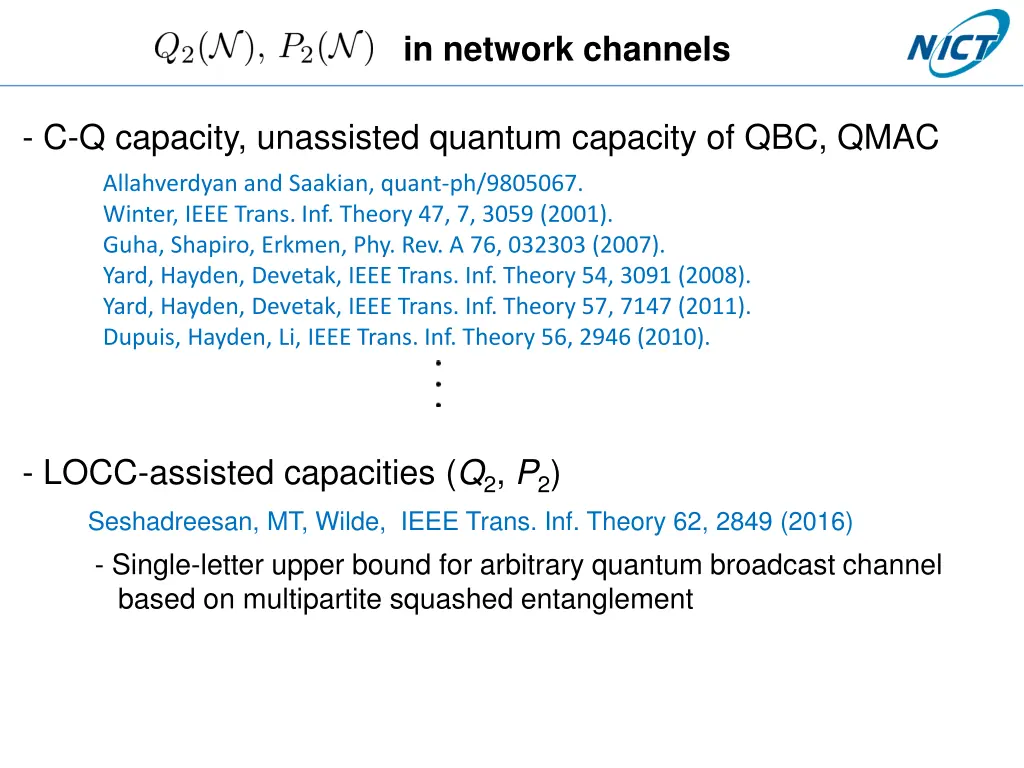 in network channels
