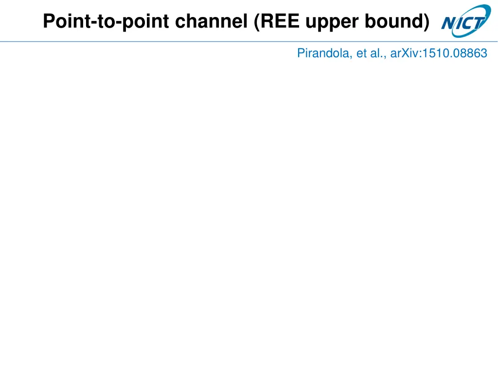 point to point channel ree upper bound