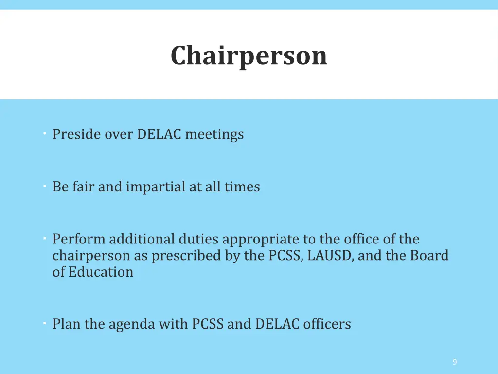 chairperson