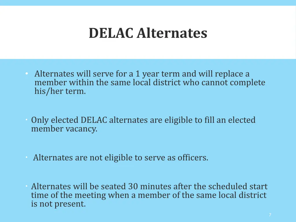 delac alternates