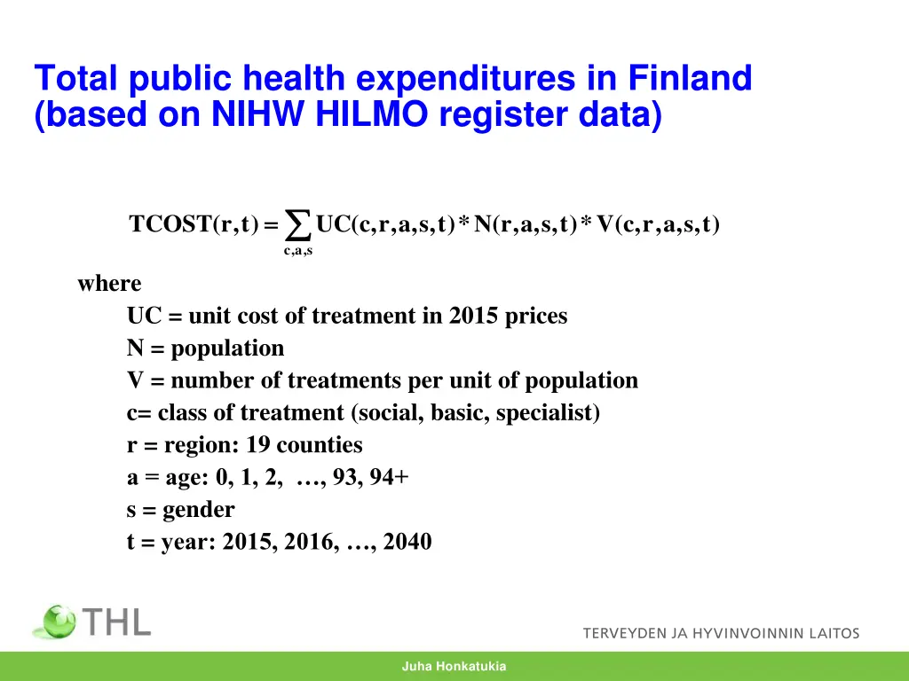 total public health expenditures in finland based