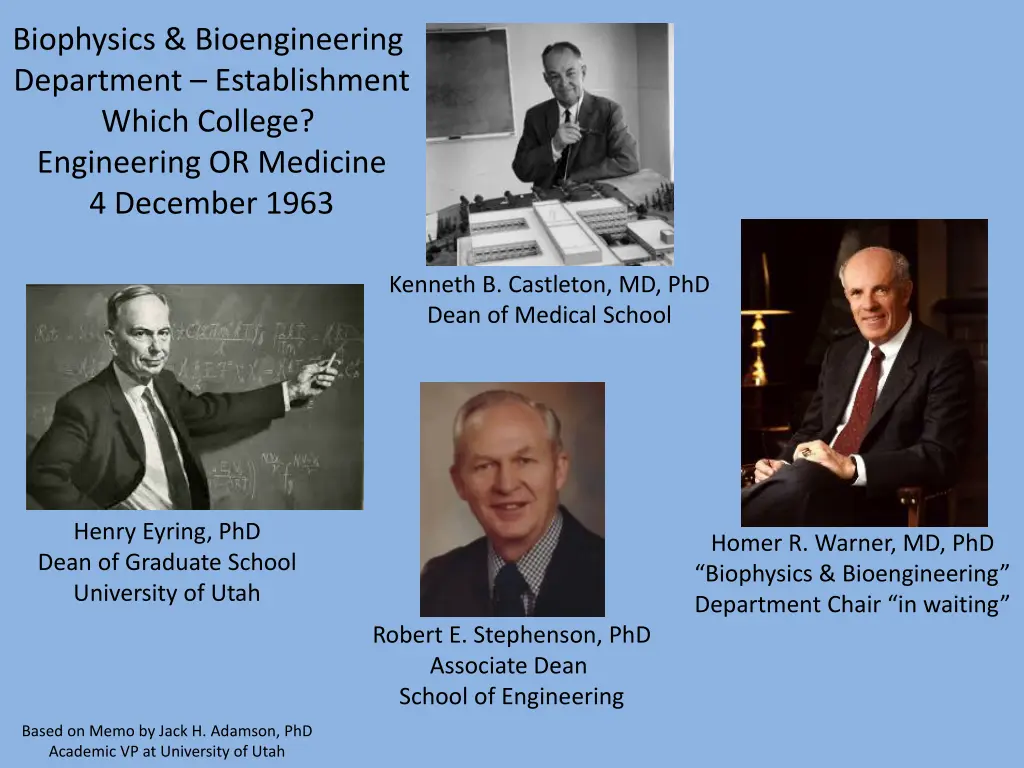 biophysics bioengineering department
