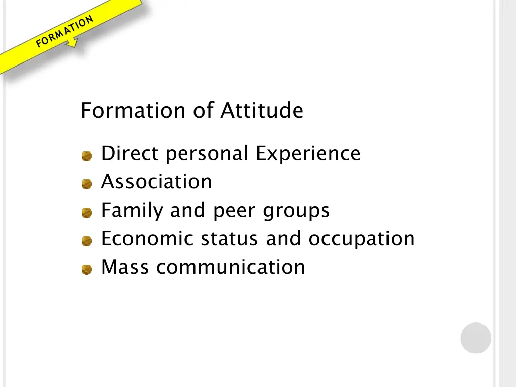 formation of attitude