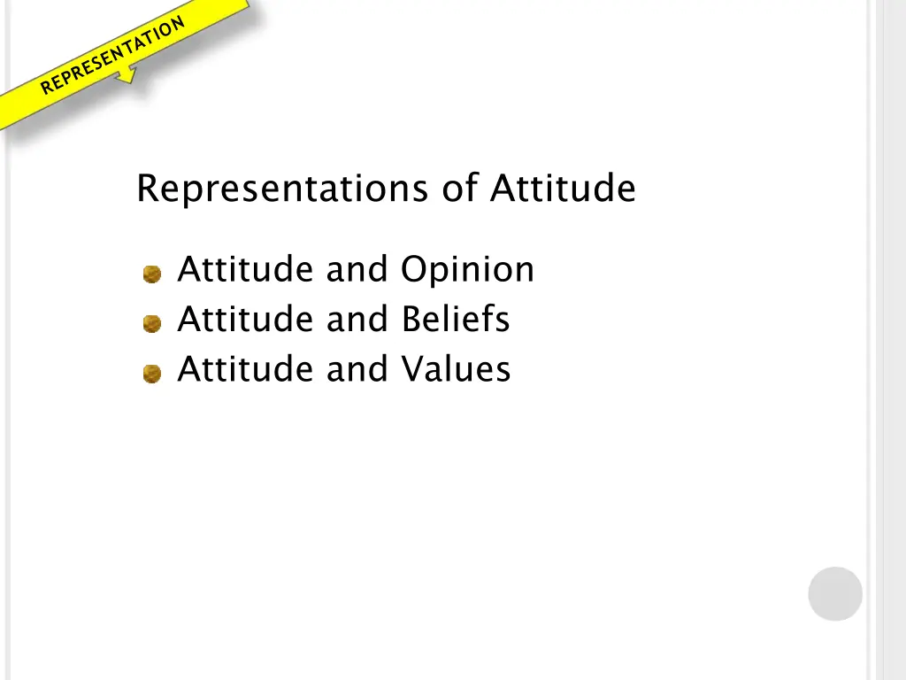 representations of attitude