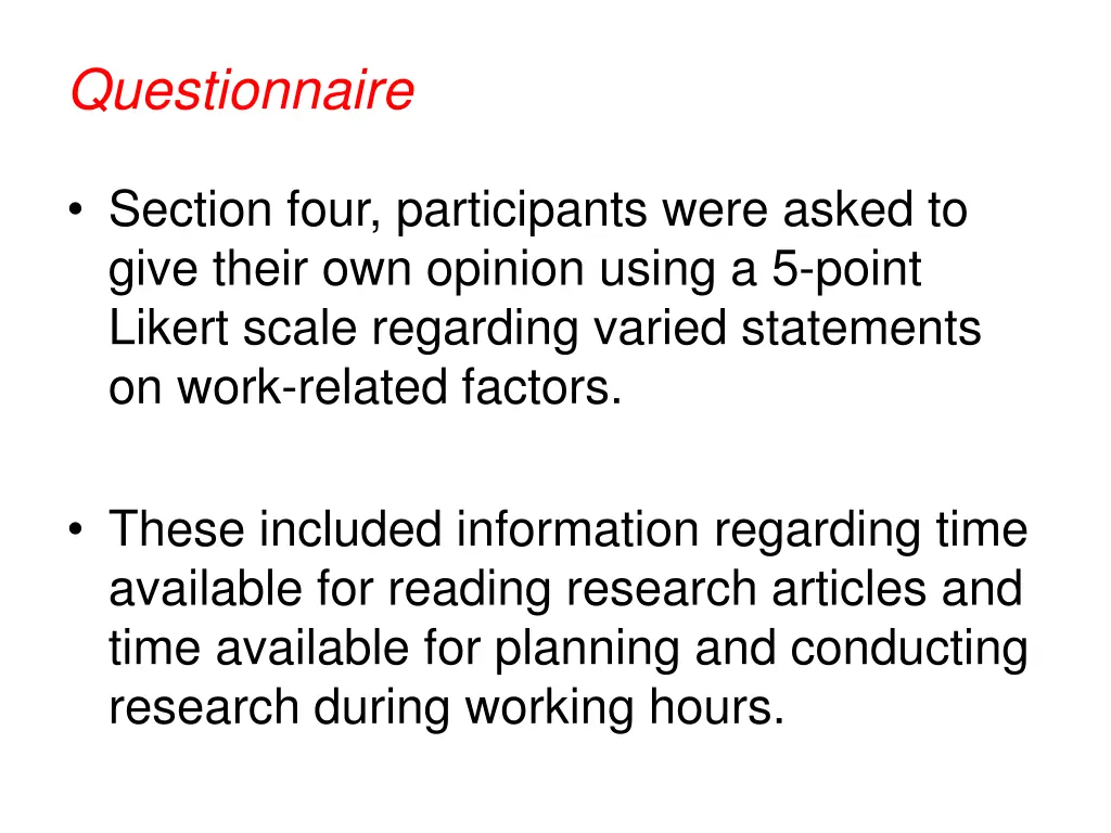 questionnaire 3