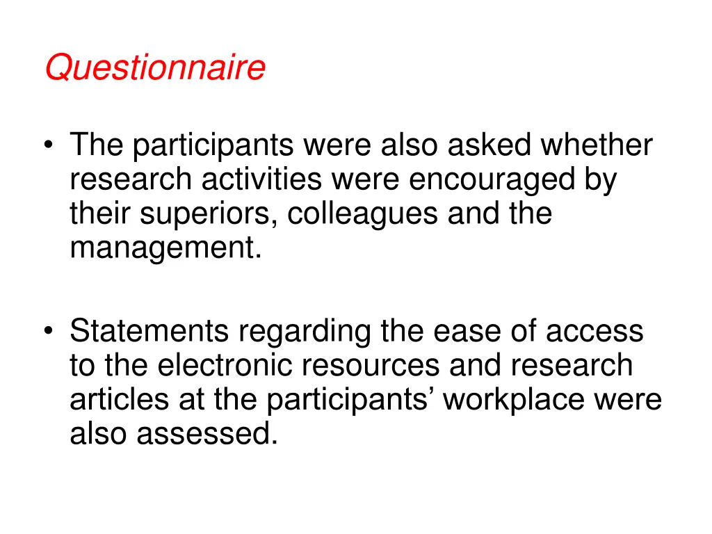 questionnaire 4