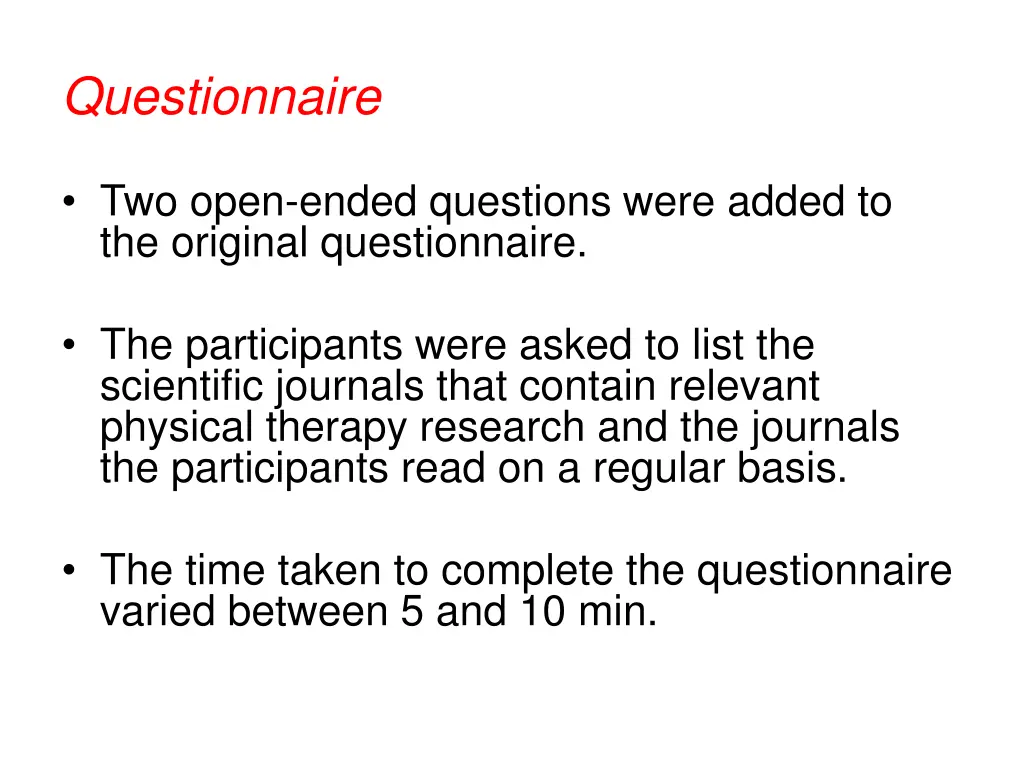 questionnaire 5