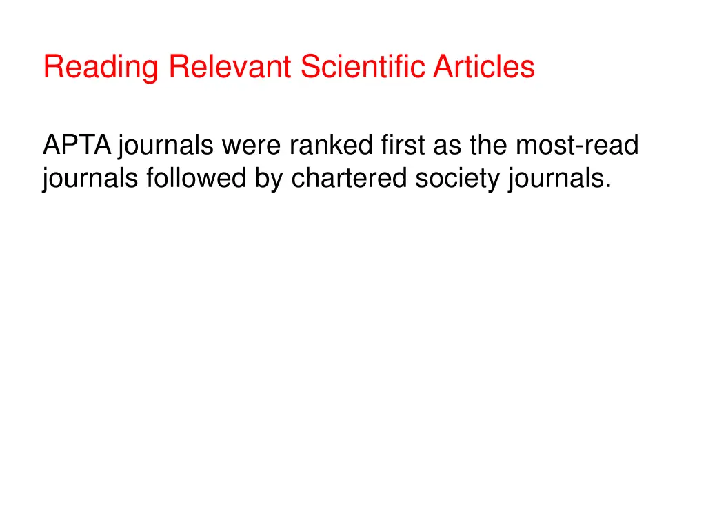 reading relevant scientific articles