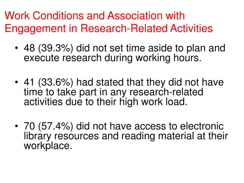 work conditions and association with engagement 1