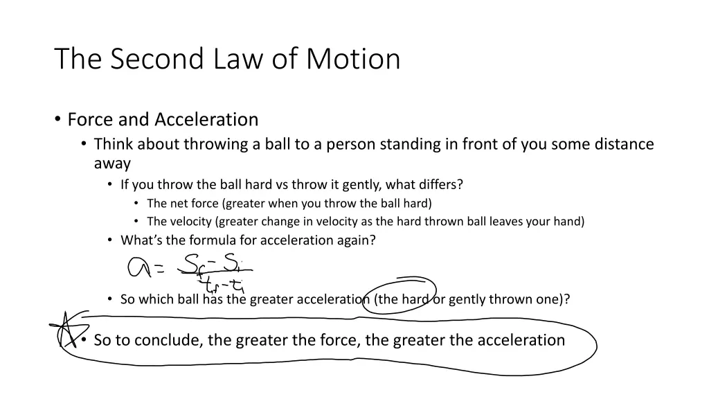 the second law of motion 1
