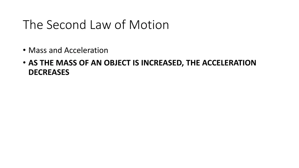 the second law of motion 2