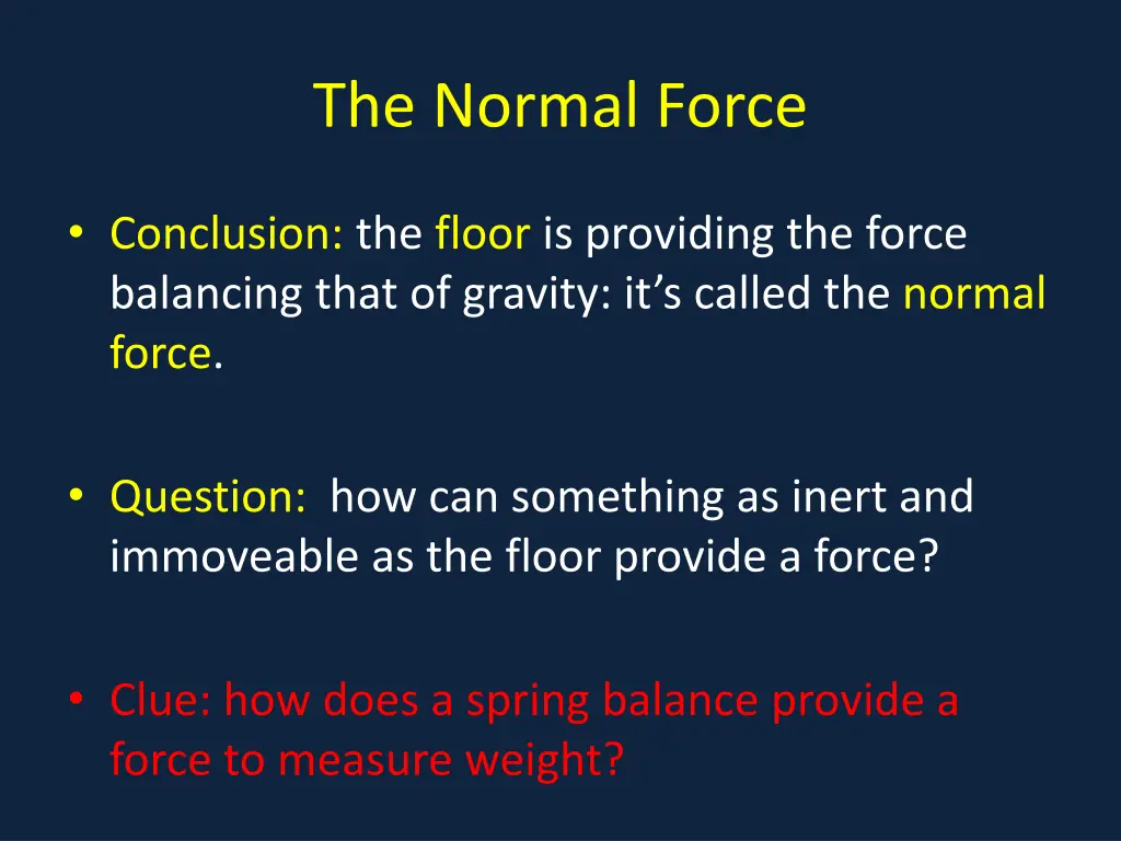 the normal force 1