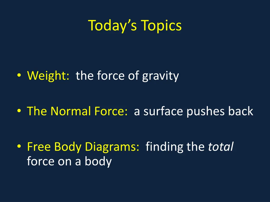 today s topics