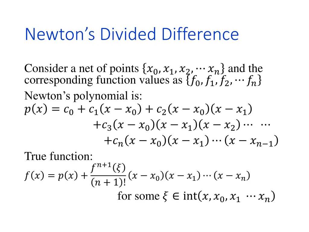 newton s divided difference 1