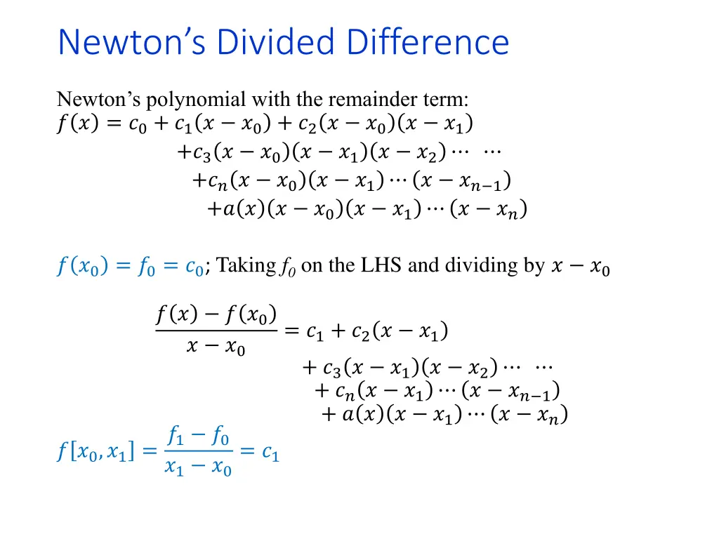 newton s divided difference 2