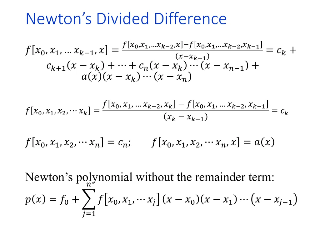 newton s divided difference 5