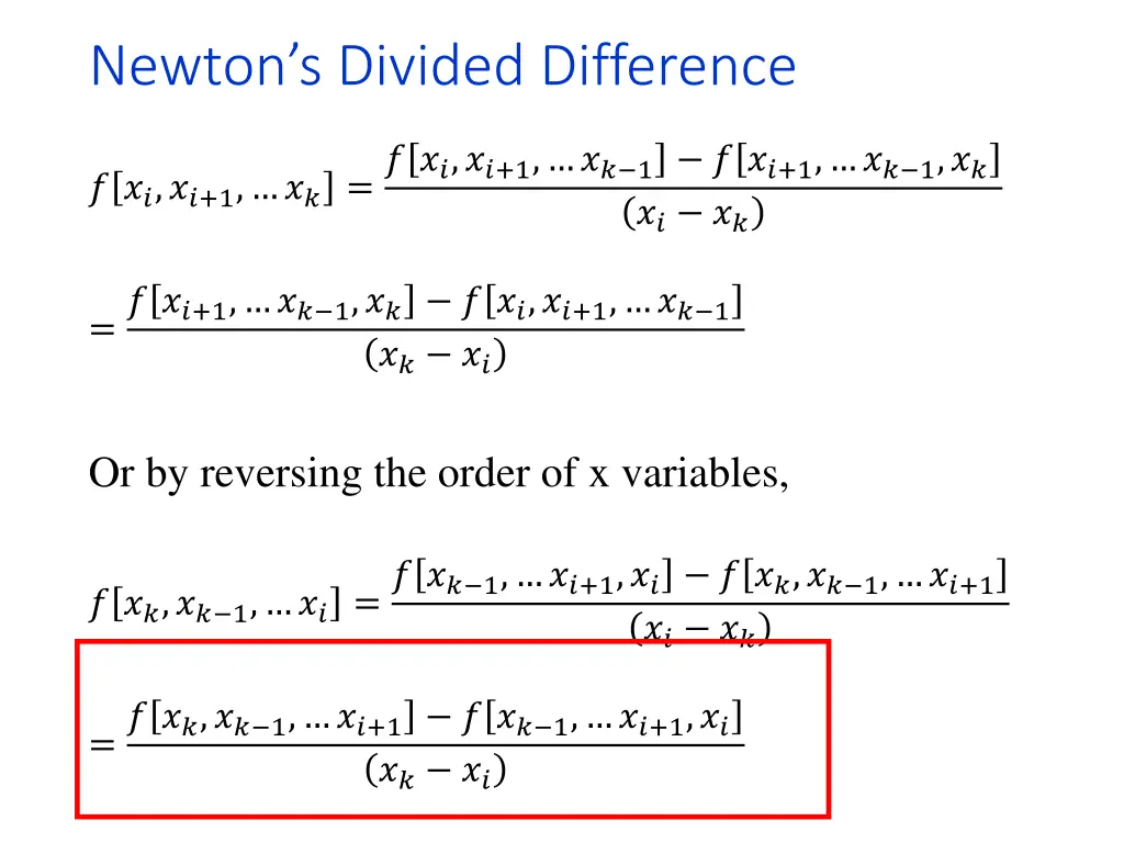 newton s divided difference 7