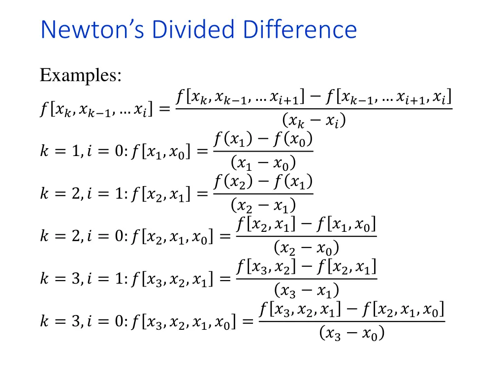 newton s divided difference 8