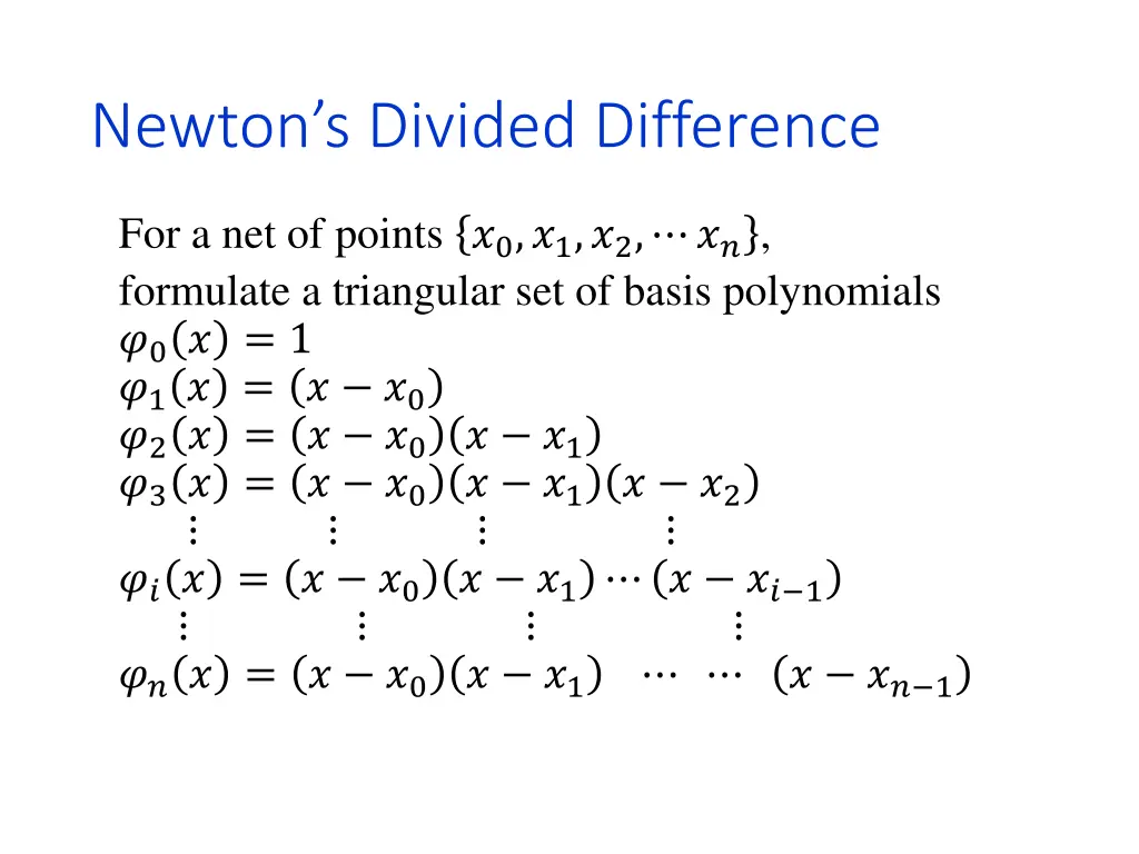 newton s divided difference