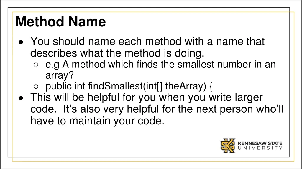 method name