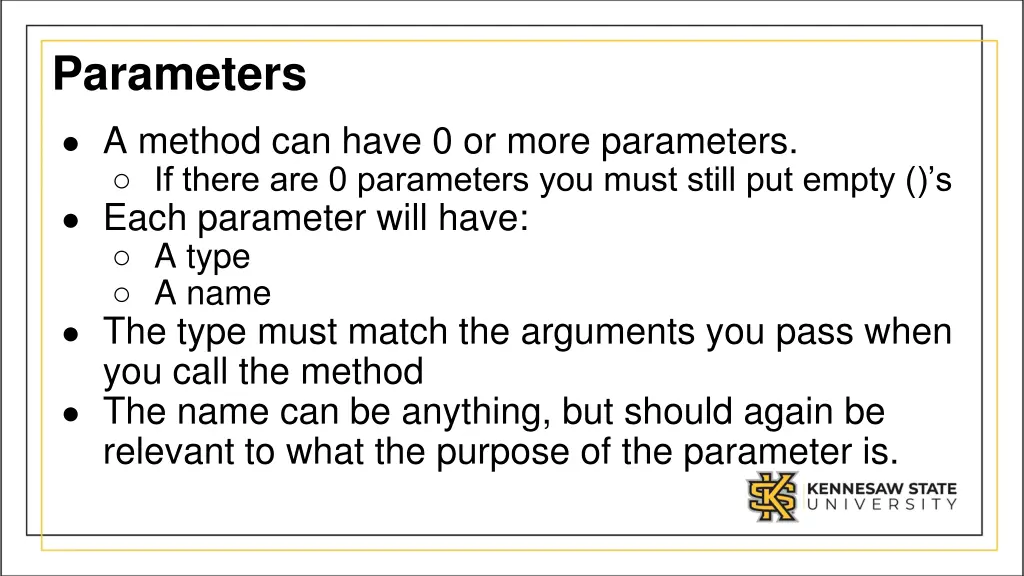 parameters