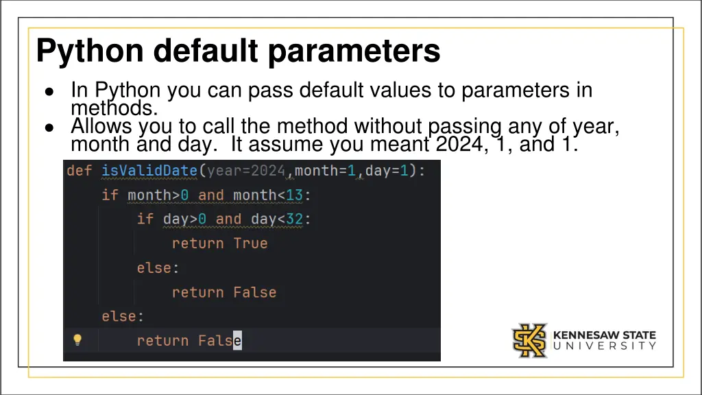 python default parameters in python you can pass