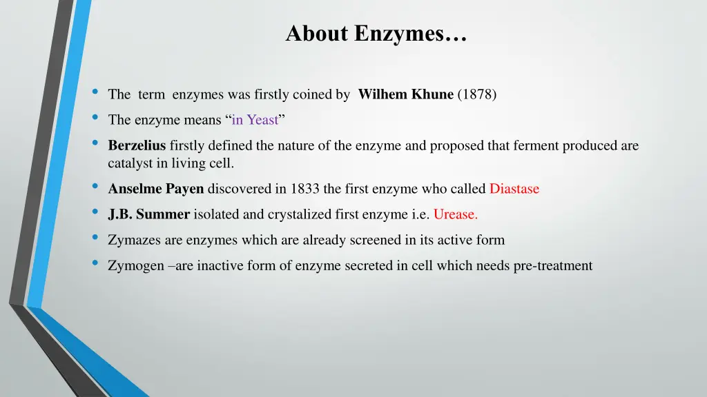 about enzymes