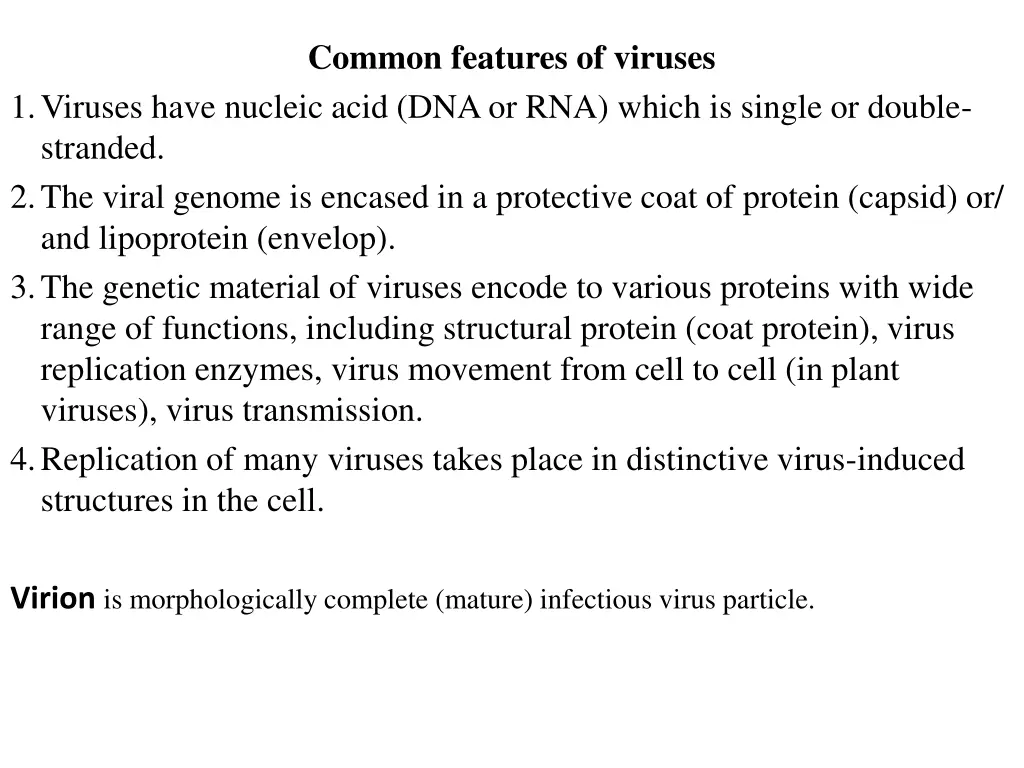 common features of viruses
