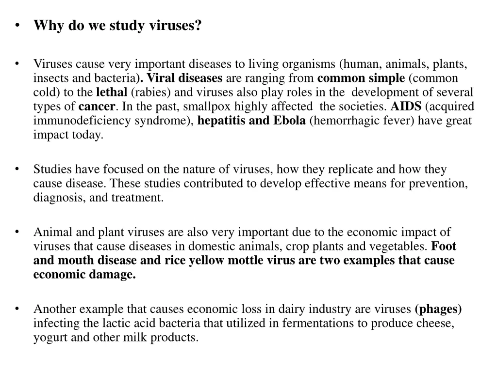 why do we study viruses