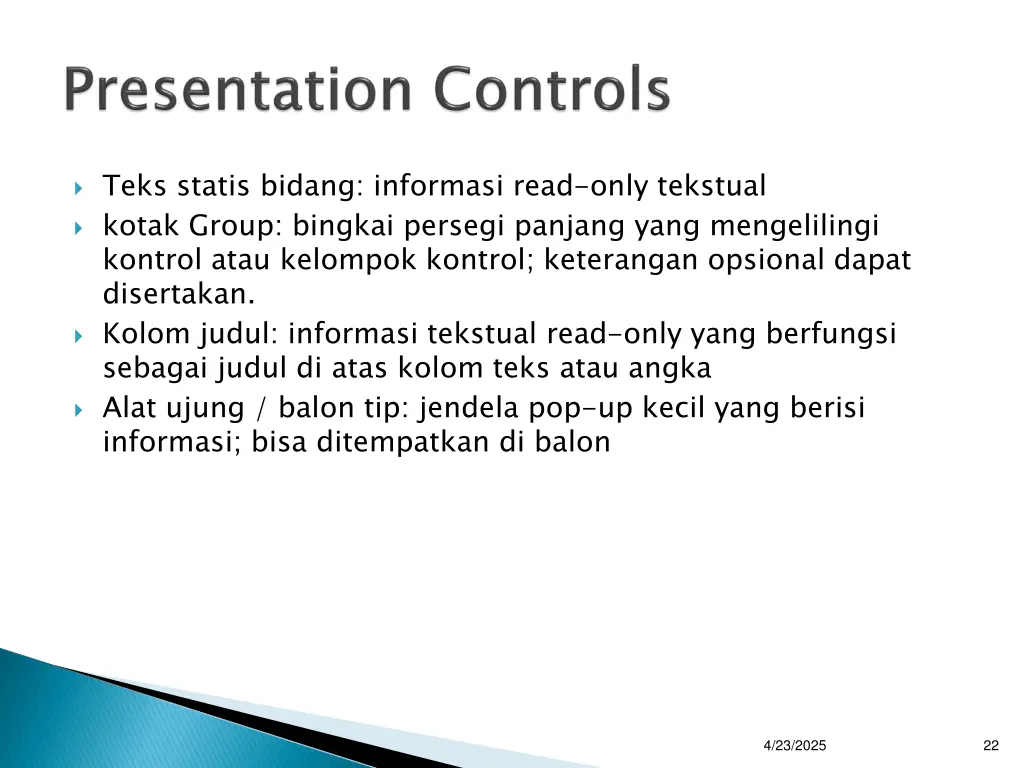teks statis bidang informasi read only tekstual
