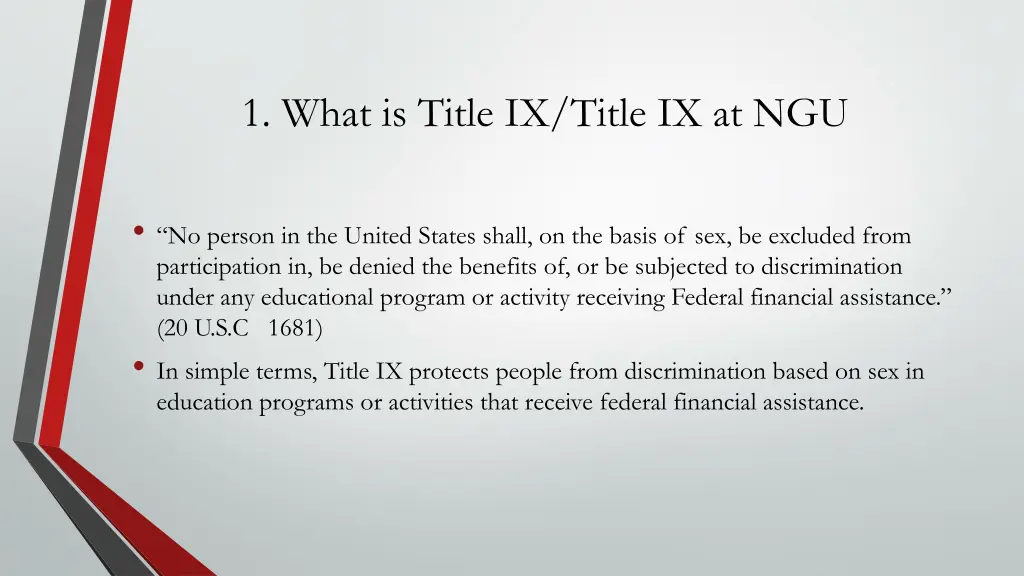 1 what is title ix title ix at ngu