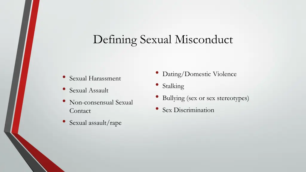 defining sexual misconduct