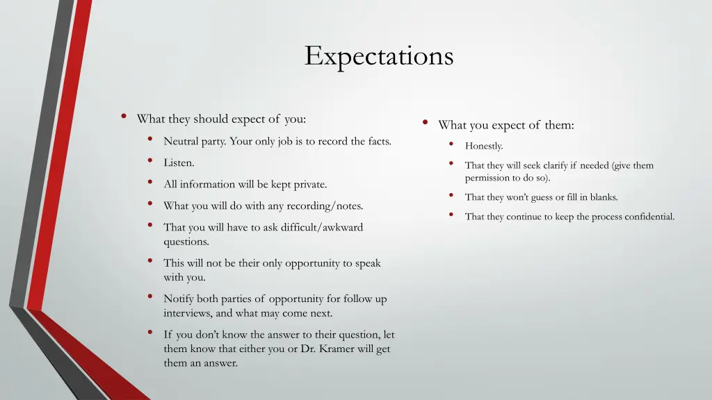 expectations