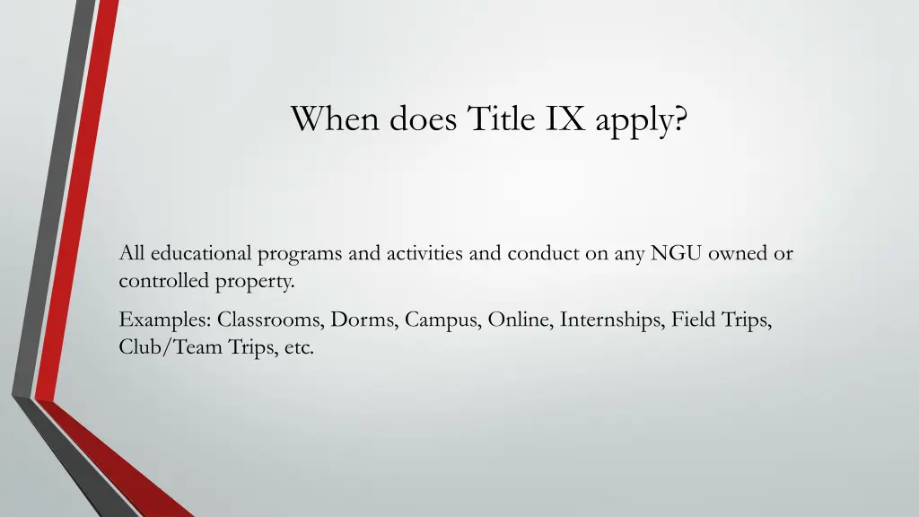 when does title ix apply