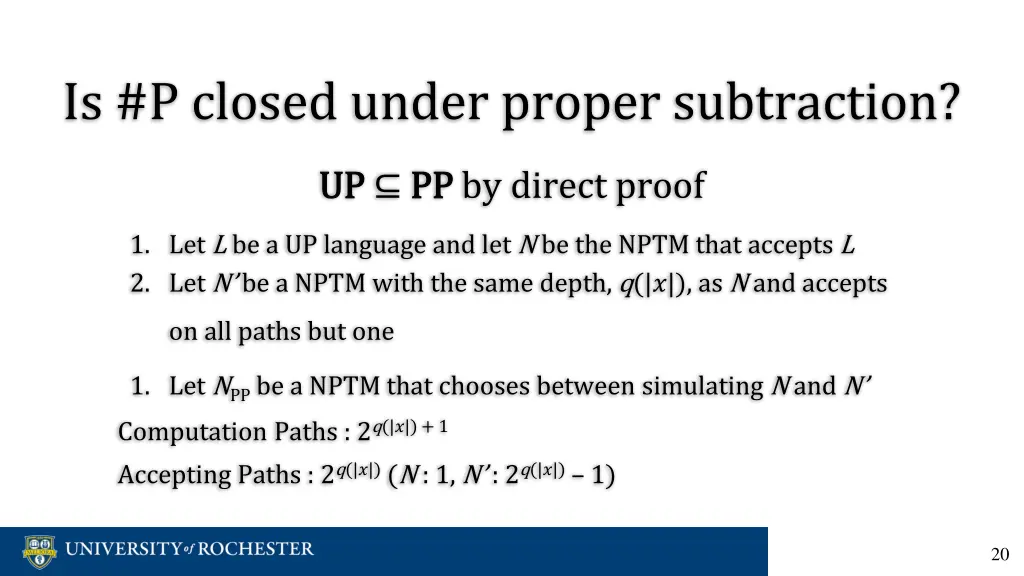is p closed under proper subtraction 10
