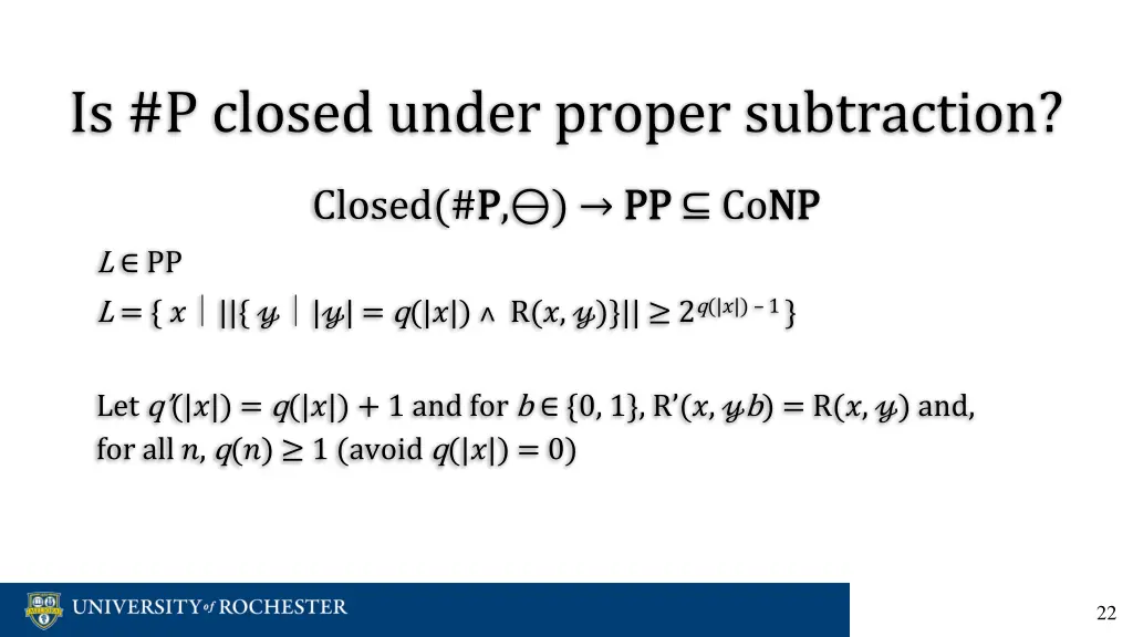 is p closed under proper subtraction 12