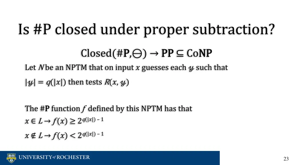 is p closed under proper subtraction 13