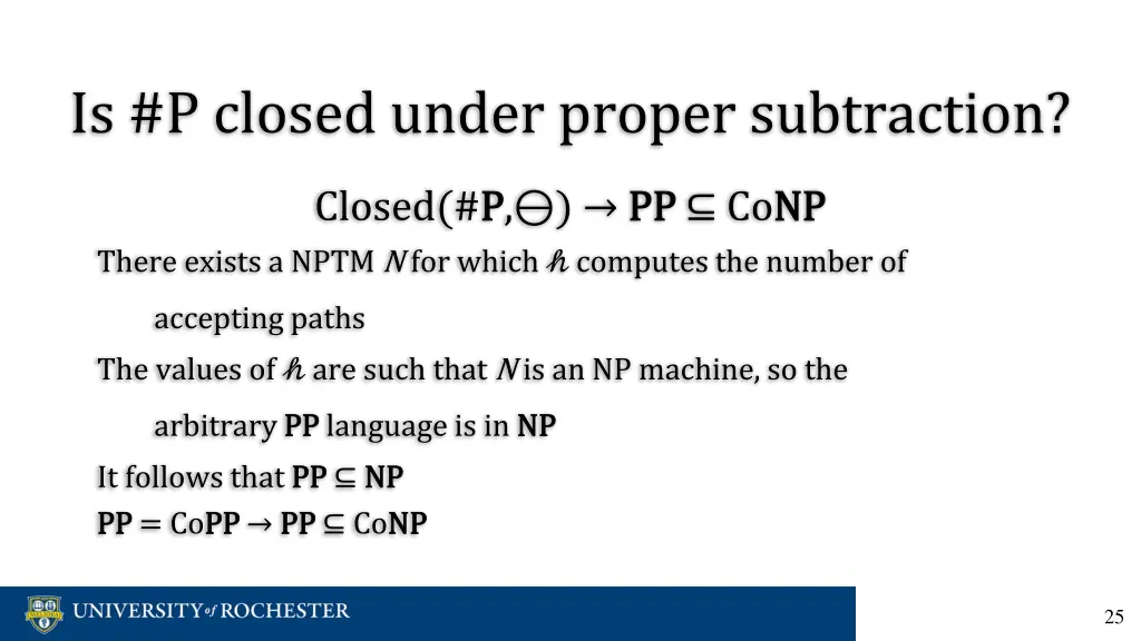 is p closed under proper subtraction 14