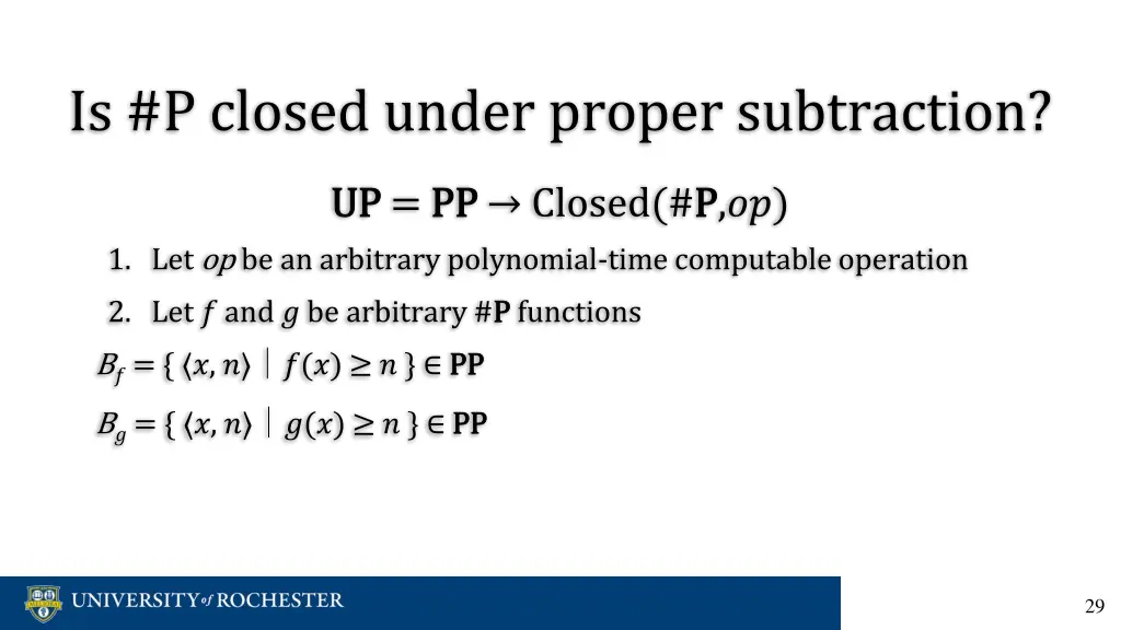 is p closed under proper subtraction 18
